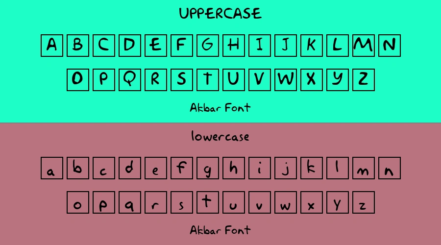 Akbar Font Preview