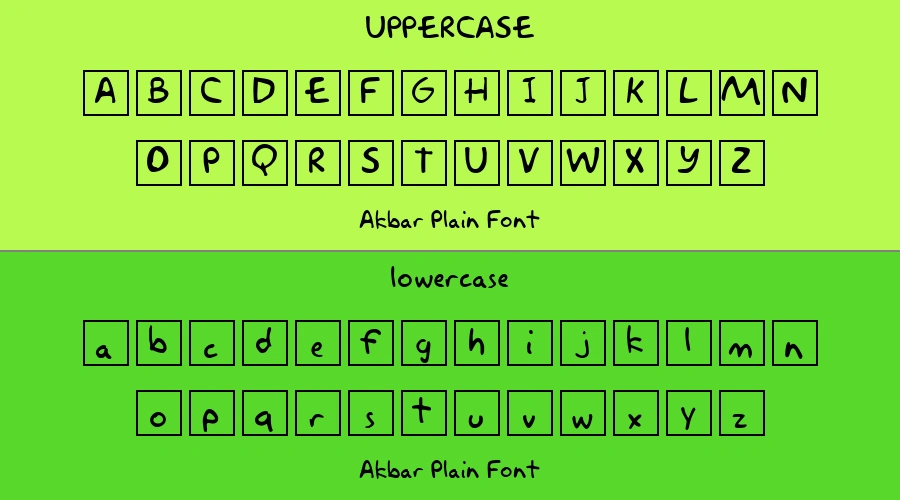 Akbar Plain Font Preview