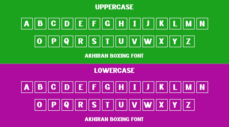 Akhiran Boxing Font Preview