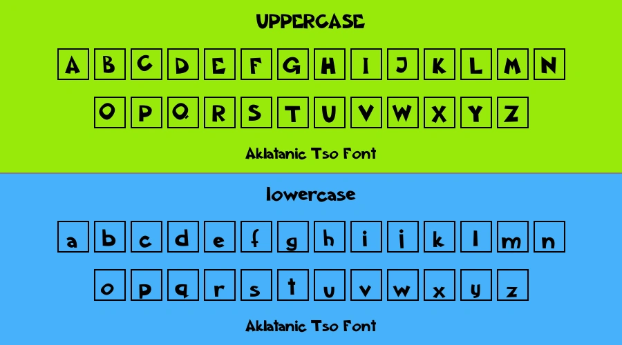 Aklatanic Tso Font Preview