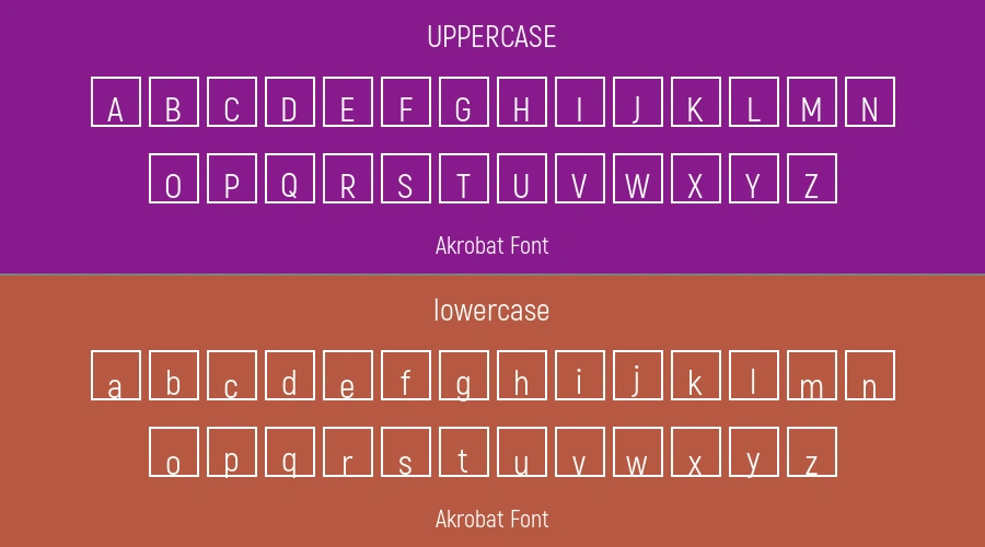 Akrobat Font Preview