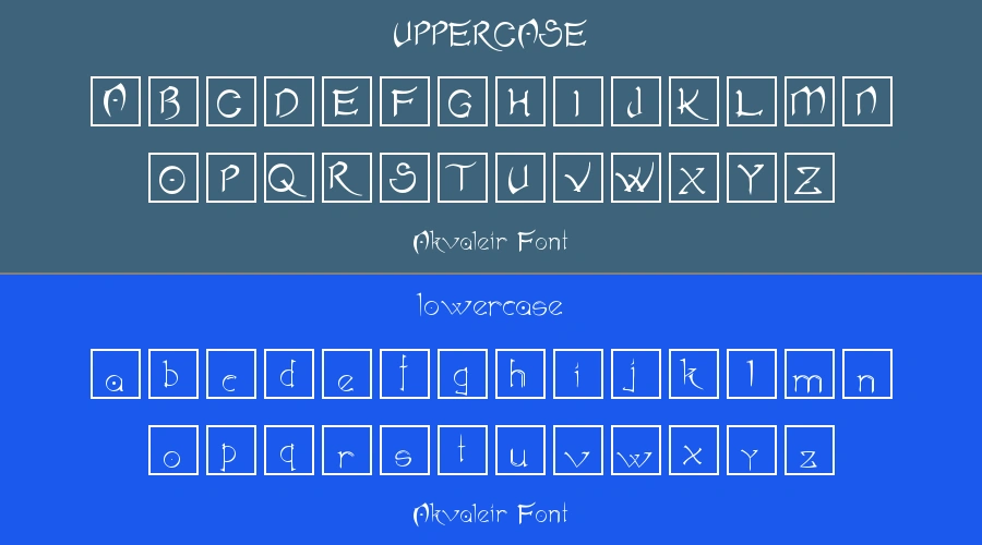 Akvaleir Font Preview