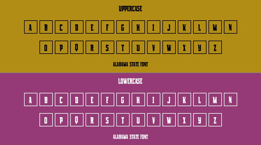 Alabama State Font Preview