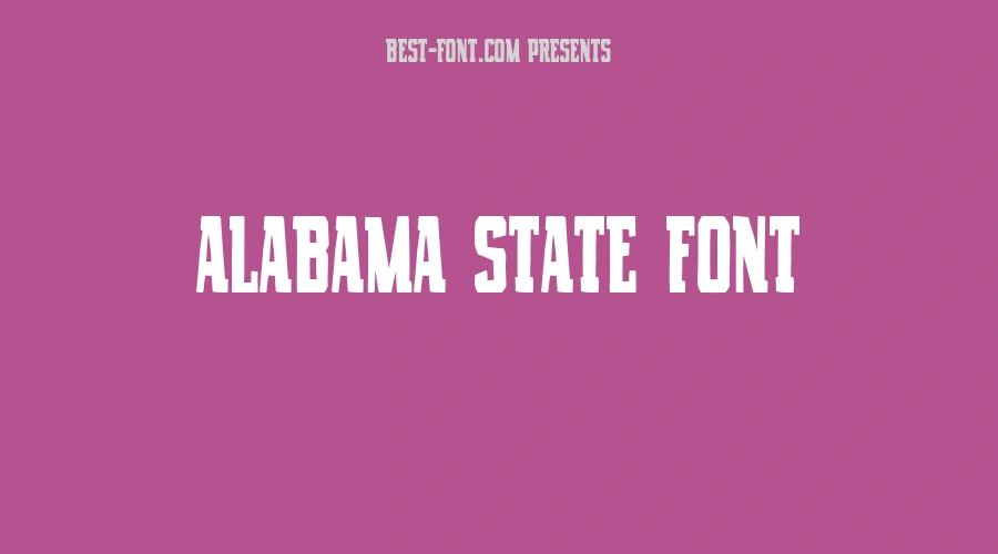 Alabama State Font