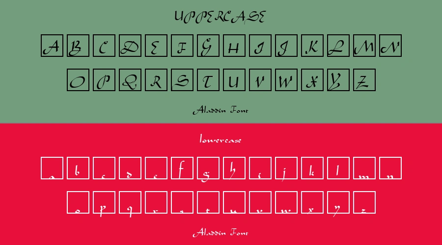 Aladdin Font Preview