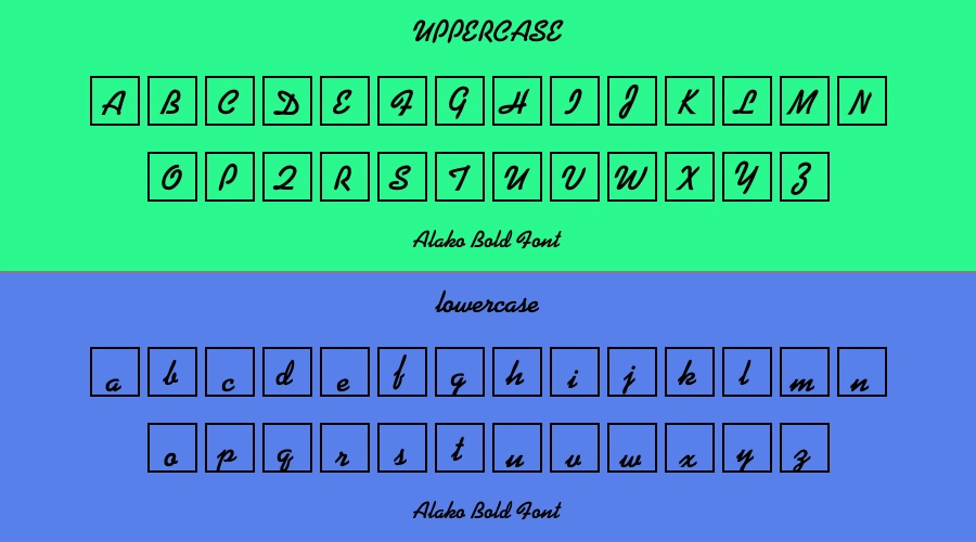 Alako Bold Font Preview