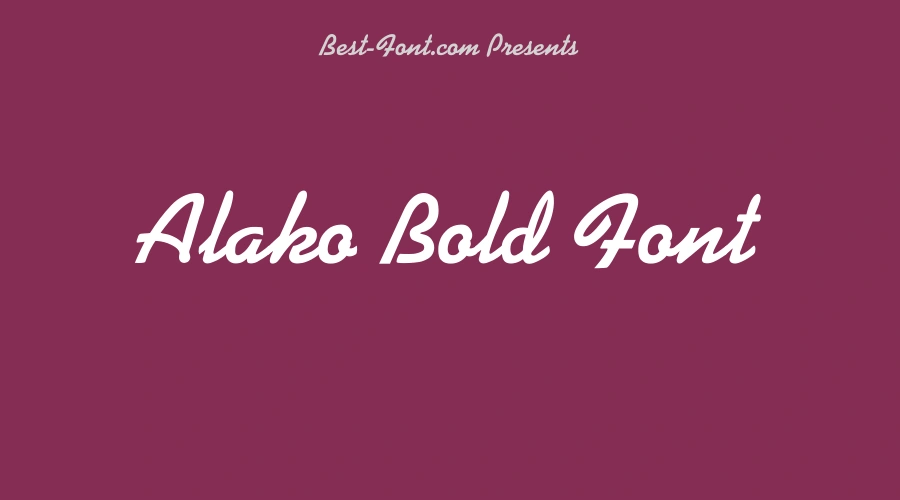 Alako Bold Font