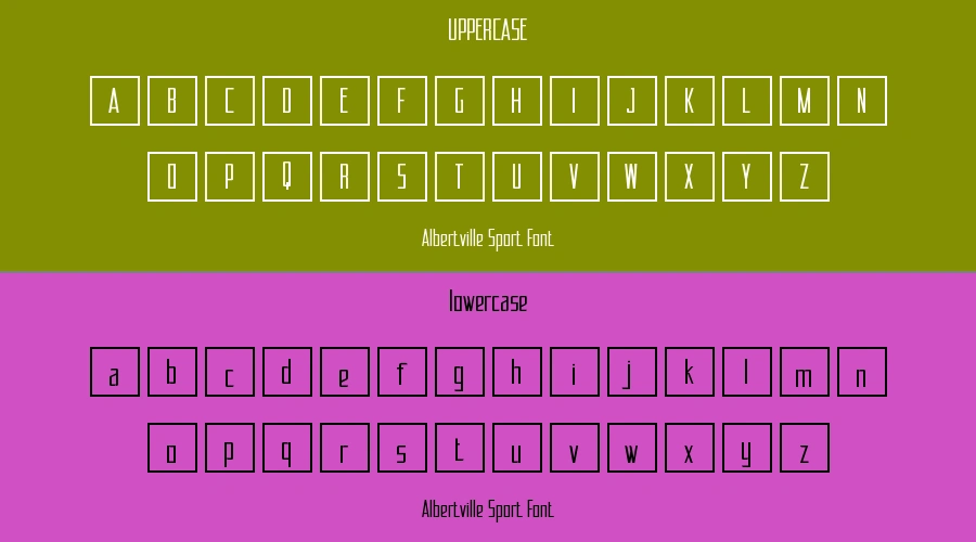 Albertville Sport Font Preview