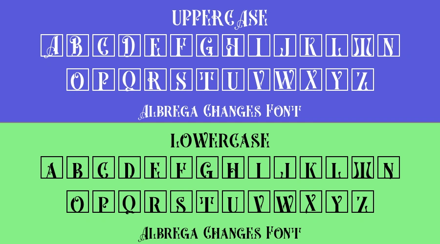Albrega Changes Font Preview