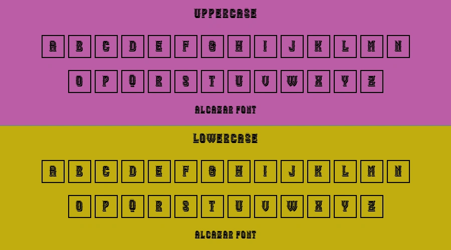 Alcazar Font Preview