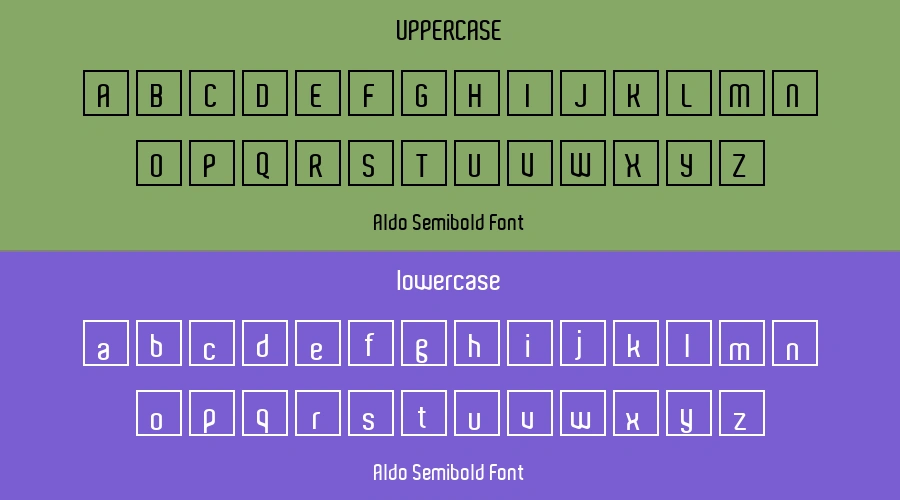 Aldo Semibold Font Preview