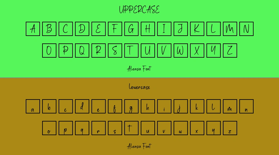 Alensia Font Preview