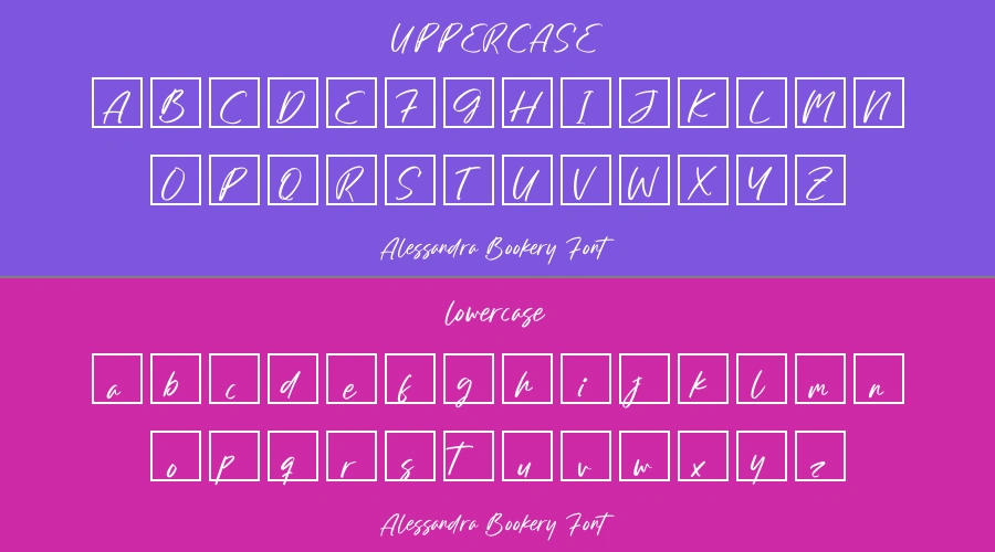 Alessandra Bookery Font Preview