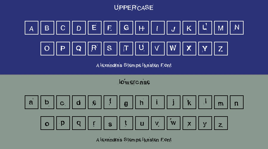 Alexandras Stempelkasten Font Preview