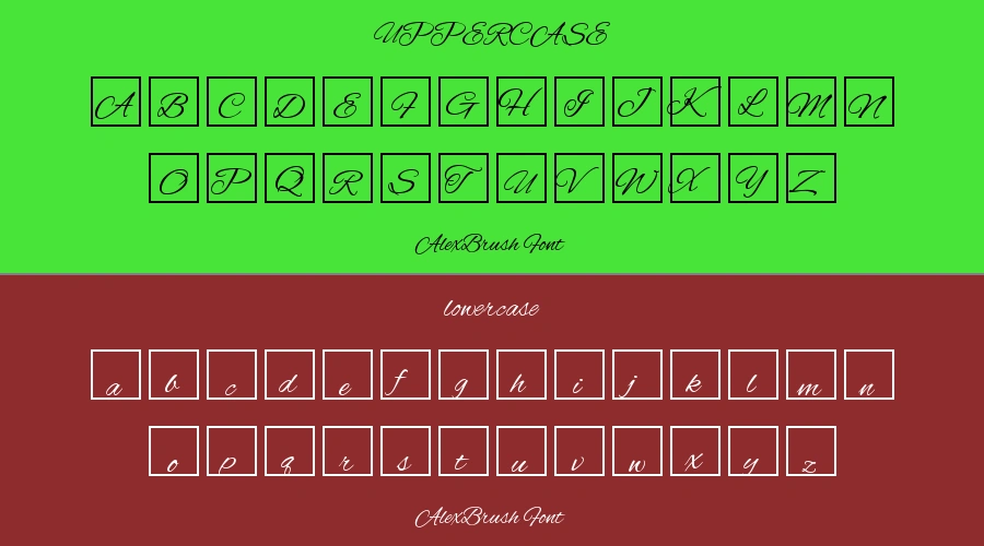 AlexBrush Font Preview
