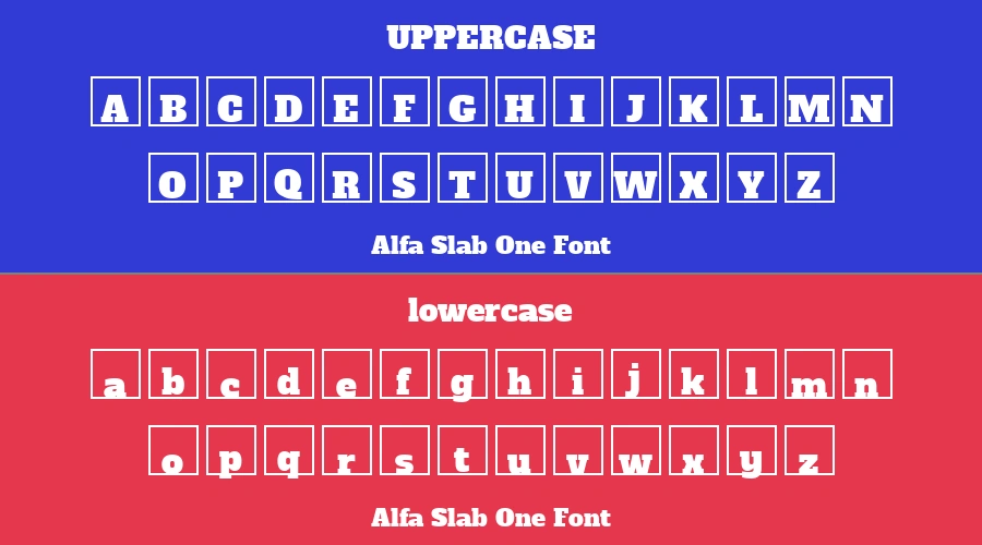 Alfa Slab One Font Preview