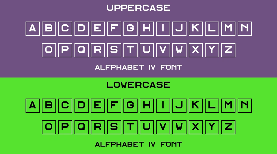 Alfphabet IV Font Preview
