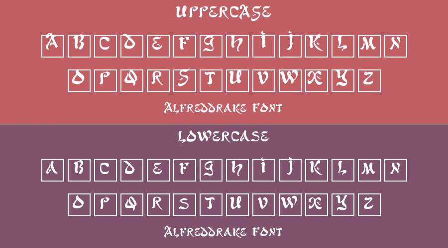 Alfreddrake Font Preview
