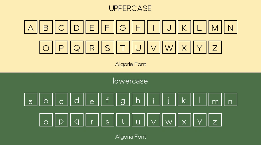 Algoria Font Preview