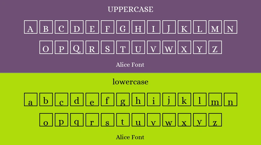 Alice Font Preview