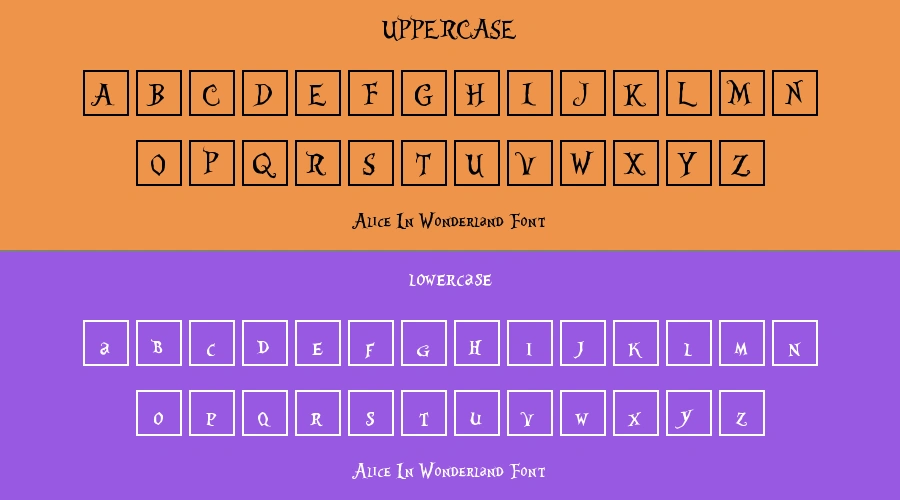 Alice In Wonderland Font Preview