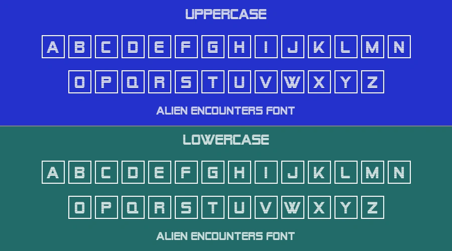 Alien Encounters Font Preview