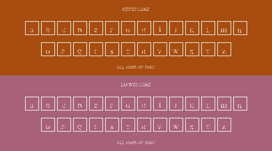 All Used Up Font Preview