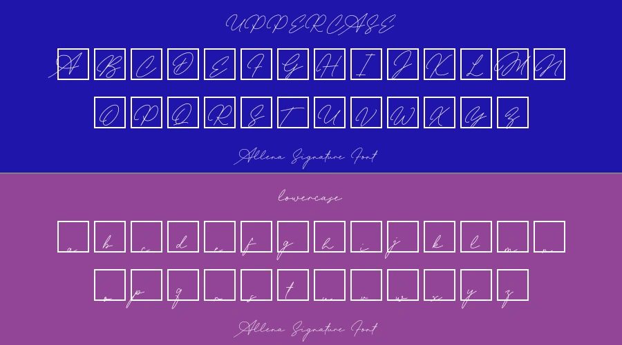 Allena Signature Font Preview