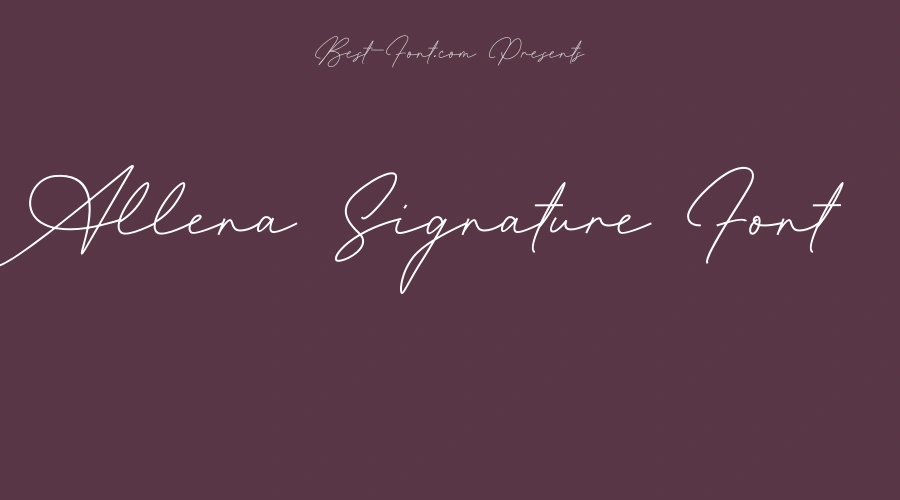 Allena Signature Font
