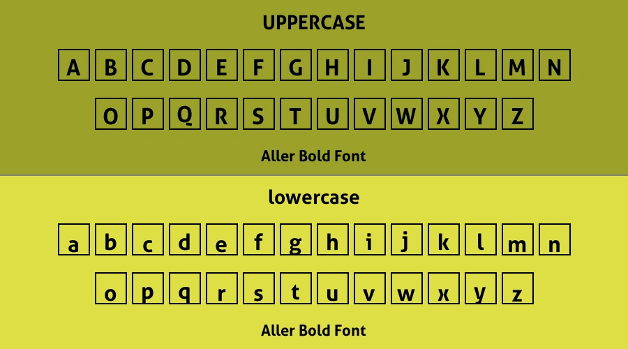 Aller Bold Font Preview