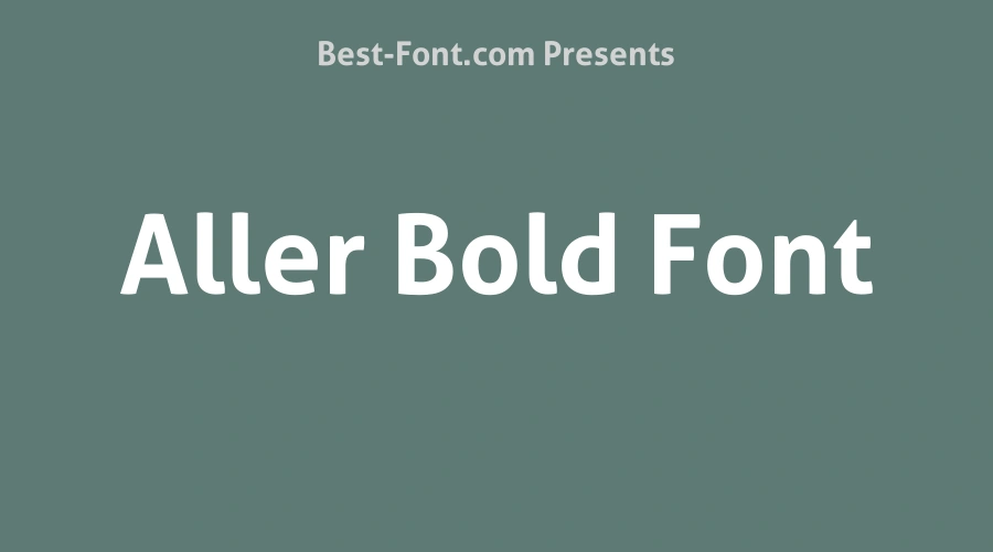 Aller Bold Font