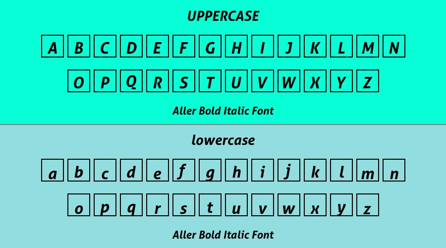 Aller Bold Italic Font Preview