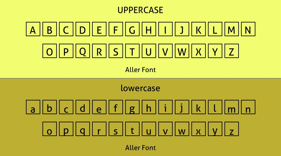 Aller Font Preview