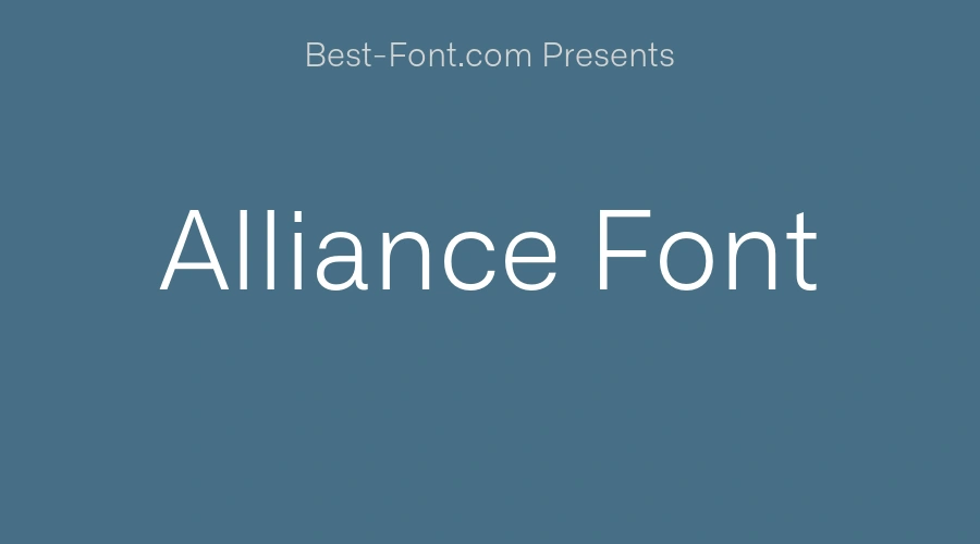 Alliance Font
