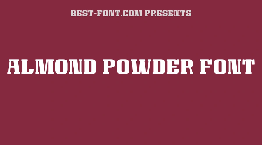 Almond Powder Font