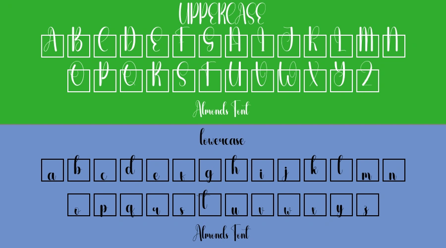 Almonds Font Preview