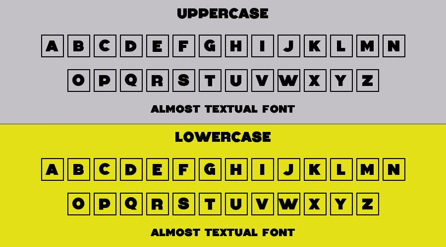 Almost Textual Font Preview