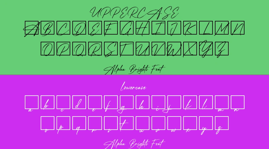 Alpha Brights Font Preview