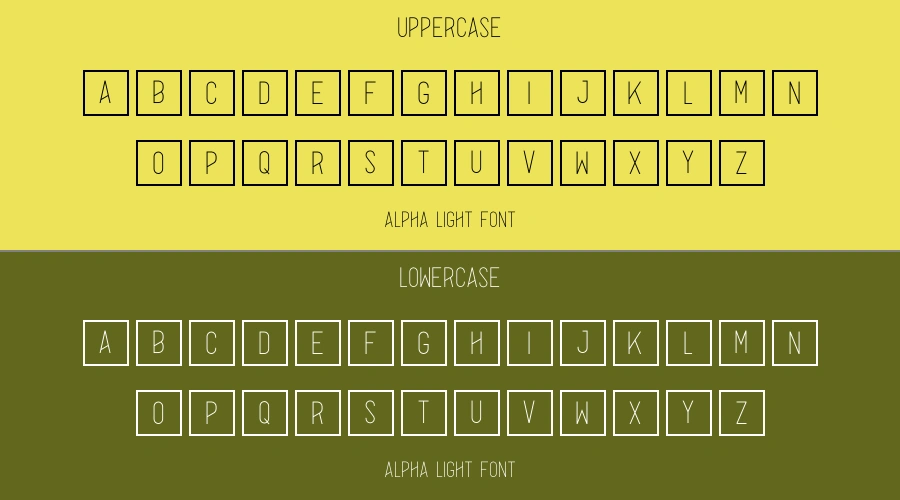 Alpha Light Font Preview