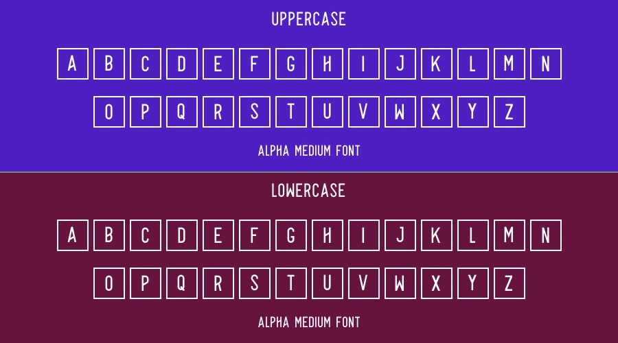 Alpha Medium Font Preview