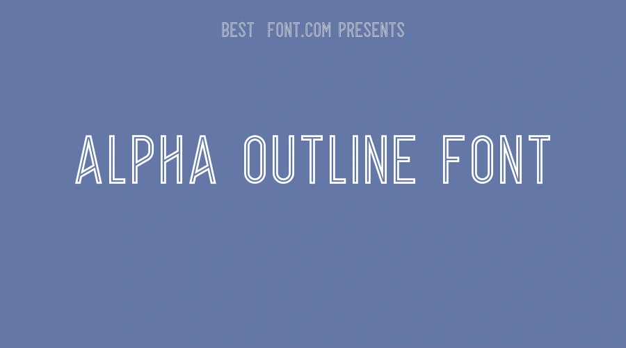 Alpha Outline Font