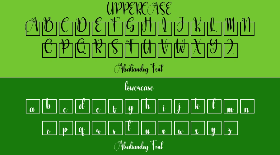 Alsatiandog Font Preview