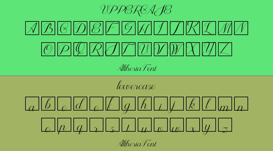 Altheria Font Preview