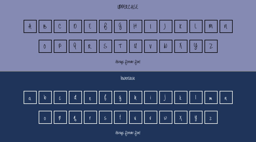 Always Forever Font Preview