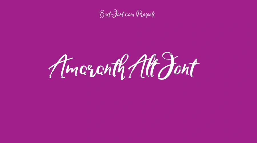 Amaranth Alt Font