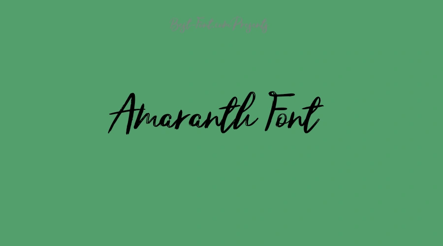 Amaranth Font