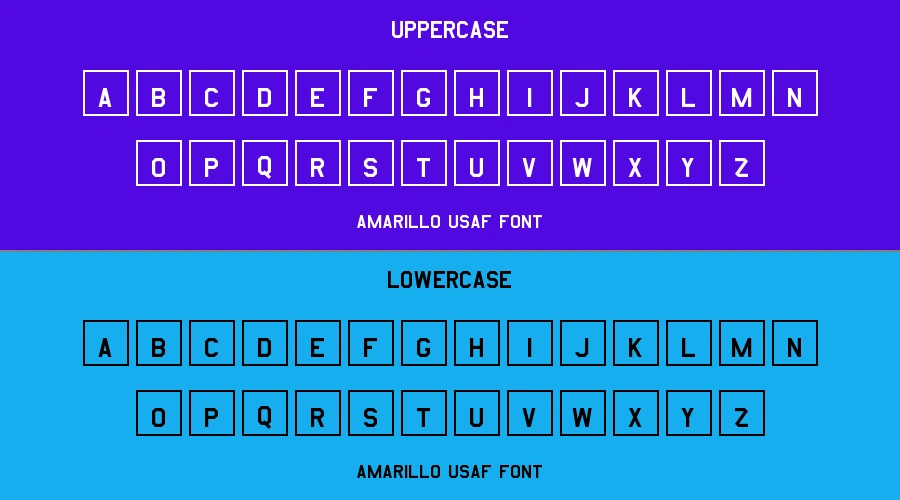 Amarillo Usaf Font Preview