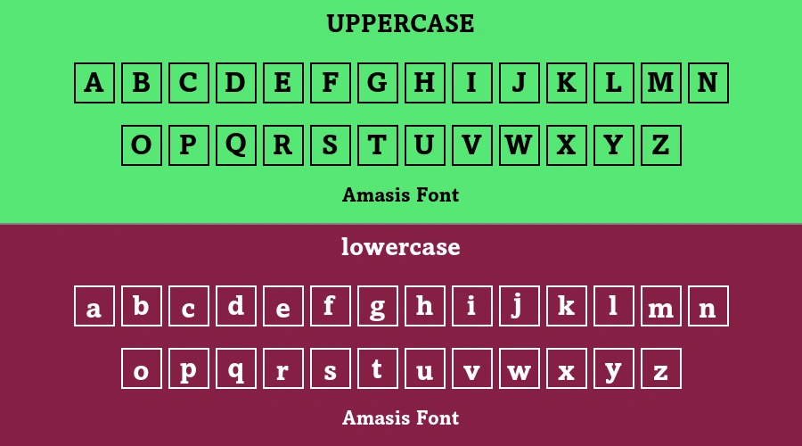 Amasis Font Preview