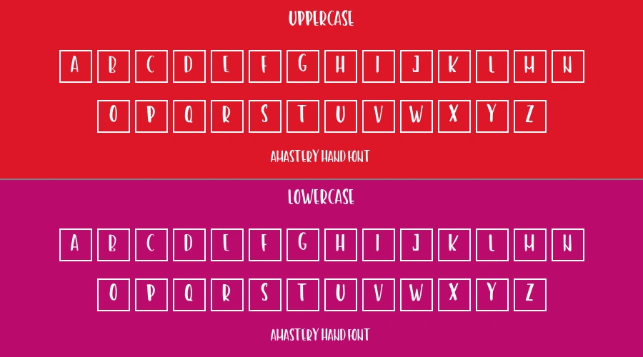 Amastery Hand Font Preview