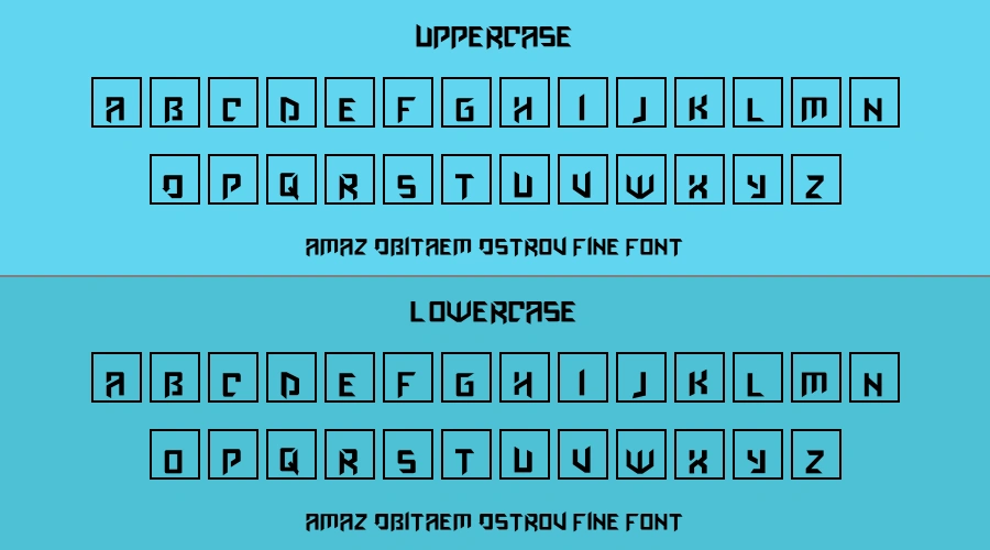 Amaz Obitaem Ostrov Fine Font Preview